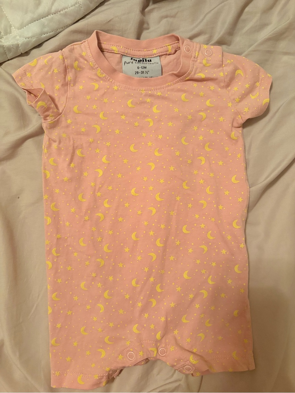 Pink Moon & Stars Baby Romper